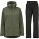 Didriksons Nordic regenpak, femme, vert foncé/noir