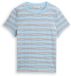 Tom Tailor Denim T-shirt van katoen - Maat S - blue brown multicolor stripe