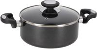 Beka Pro Induc Kookpan met Glazen Deksel 20 cm Zwart