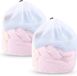 Sans marque 2 x Sac à linge avec cordon de serrage, sac à linge réutilisable à mailles fines pour machine à laver, chemisier, sous-vêtements, chaussettes de soutien-gorge (60 x 80 cm) - Blanc