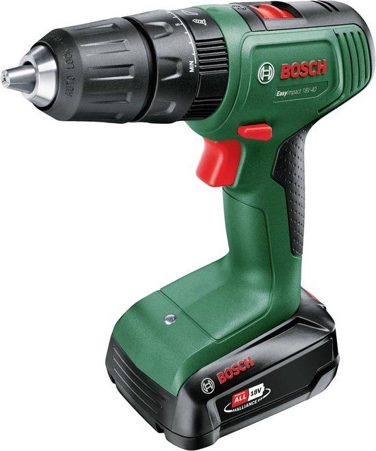 Bosch Home and Garden 06039D810C Accu-klopboor/schroefmachine 18 V 1.5 Ah Li-ion Incl. accu, Incl. lader, Incl. koffer, Incl. accessoires