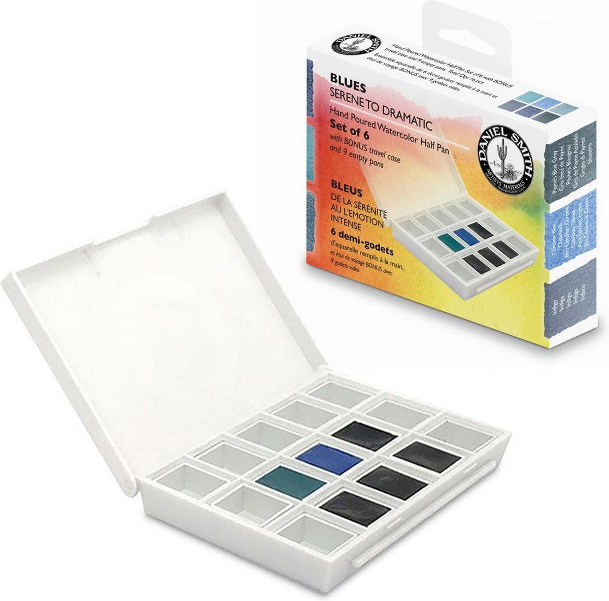 Daniel Smith Watercolor Half-Pan Sets - Blues - 0743162034055