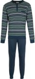 Pastunette Lodge Pyjama Katoen Interlock Blauw/Groen Gestreept Maat M
