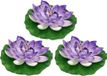 Sans marque Nénuphar décoratif flottant - 3x - lilas violet - plastique - 26 cm