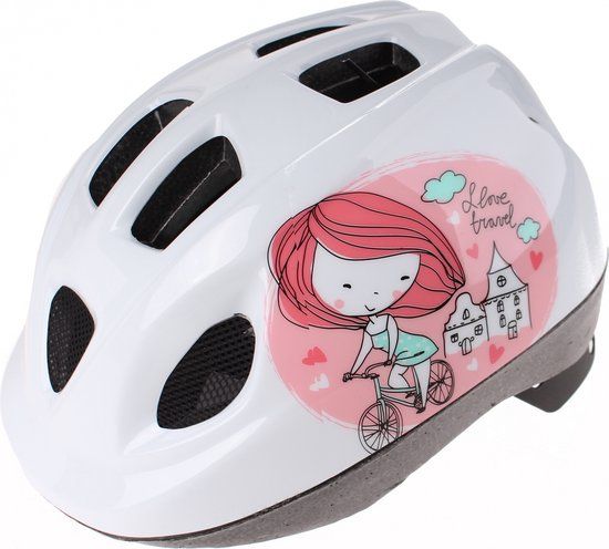 Polisport Princess Fietshelm Kind - Wit - Maat XS (46-52cm)