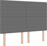 vidaXL Hoofdbord Lichtgrijs 160 cm Corduroy Stof