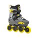 Rollerblade Apex patins à roulettes pour garçons, loisirs, charbon actif/jaune, 29-32
