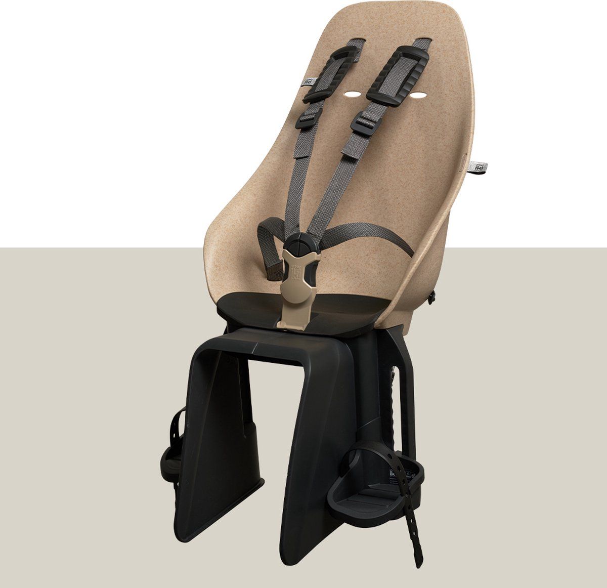 Urban iKi Bio Fietsstoeltje Achter - Oishi Beige/ Bincho Black