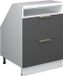 Vicco Rion Kast voor schuine wand – 60 x 81.6 cm met 2 laden, kastromp 60 cm diepte Antraciet-goud