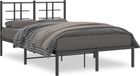 Maison Exclusive - Lit cadre avec tête de lit en métal noir 120x190 cm