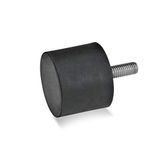 Gele Icecat Gele normelementen GN 452-25-20-M6-S-55 aanslagbuffer met schroef, zwart