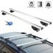 Système de barres de toit universel - Rails de toit en aluminium - 118 cm de large - Capacité de charge 90 kg - Barres transversales réglables avec serrure - Convient aux SUV et berlines - Argenté