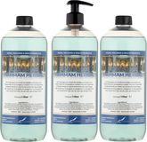 Claudius Cosmetics B.V. Body & Hair Hammam Herbal 1 liter - set van 3 stuks - met gratis pomp - 2 in 1 voor lichaam en haar