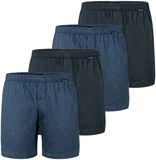 SCHIESSER Boxershorts Verpakking van 4 - Mannen - Donkerblauw - Effen - Katoen - 3XL