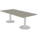 Quadrifoglio Table de réunion plateau rectangulaire 210x100 cm, 2 pieds
