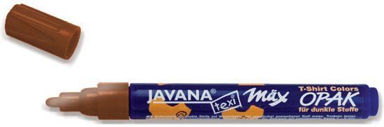 Javana Texi Max - Koper textiel stift - 2 - 4 mm punt textiel marker