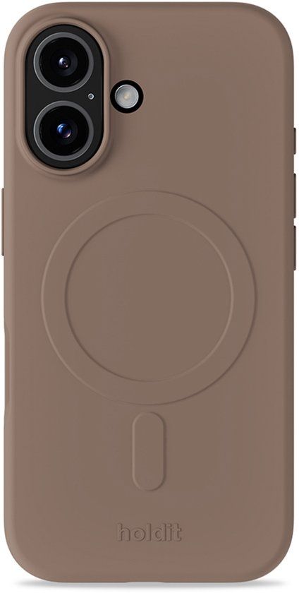 Holdit Soft MagSafe Case voor de Apple iPhone 16 - Mocha Brown