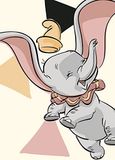 Dumbo Komar Dumbo Angles - 50 x 70 cm - Muurschildering, Posters, Kunstdruk (zonder lijst), Disney