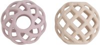 Baby's Only Speelbal - Siliconen bal baby - Baby bal - Babyspeelgoed - Oud Roze/Warm Linen - 2-pack