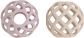 Baby's Only Speelbal - Siliconen bal baby - Baby bal - Babyspeelgoed - Oud Roze/Warm Linen - 2-pack