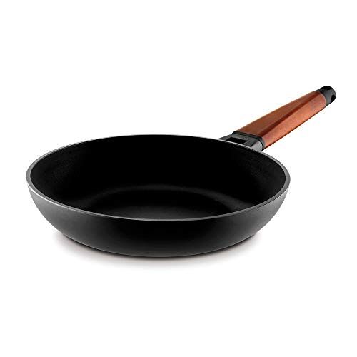 Castey 5-30 Braadpan - 30 cm - Met Afneembaar Houten Handvat - Meerkleurig