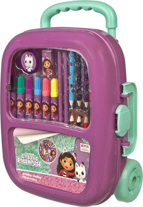 4KidsOnly Gabby's Dollhouse Gevulde Trolley Multi Colour