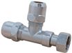 KIRCHHOFF Raccord de compression en T - Chrome - 3/8"BI x 10 mmQ x 10 mmQ