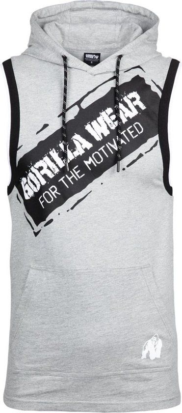 Gorilla Wear Loretto Hooded Tank Top - Grijs Gemeleerd - M