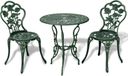Maison Exclusive - Ensemble de bistro 3 pièces, fonte d'aluminium, vert