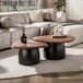 Giga Living Giga Meubel Salontafel Melta Bruin – Massief Acaciahout – Set van 2