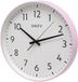Unity Fradley Wandklok, Stille Veeg, Modern, Wit, 30 cm (Roze)