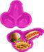 Funny Fashion penisvormige hapjes/chips serveerschaal - 2x - fuchsia roze - 23 x 16 cm
