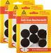 Deltafix feutre anti-rayures - 18x - noir - 33 mm - rond - auto-adhésif - feutre de protection pour meubles