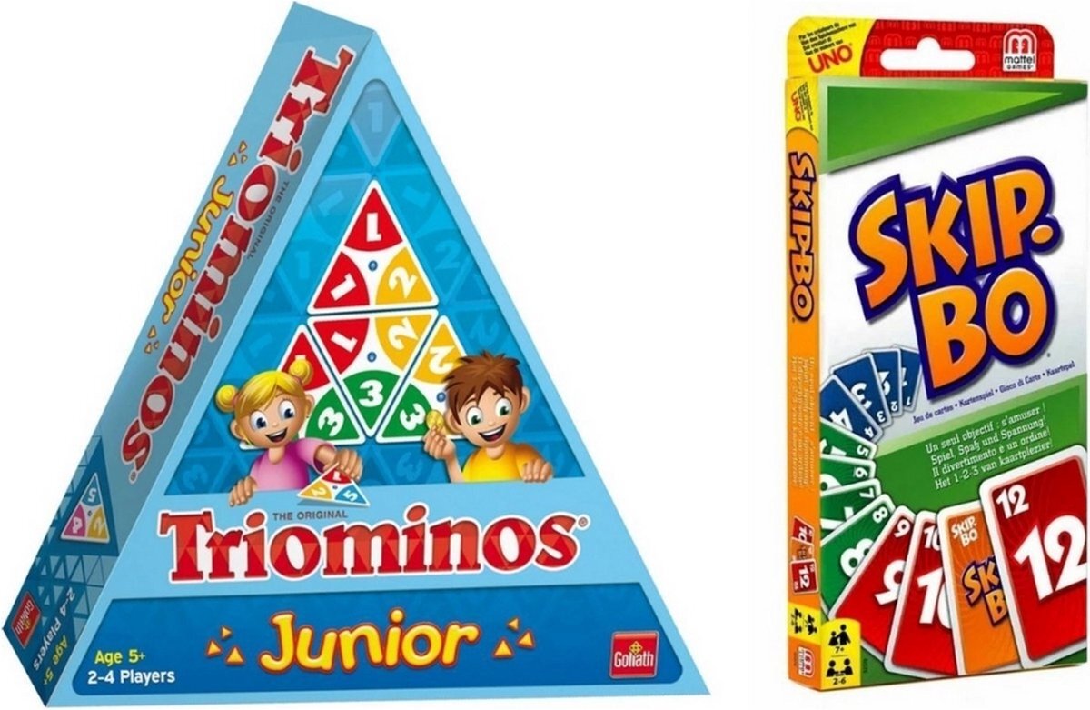 Hasbro Spellenbundel - 2 Stuks - Triominos Junior & Skip-Bo