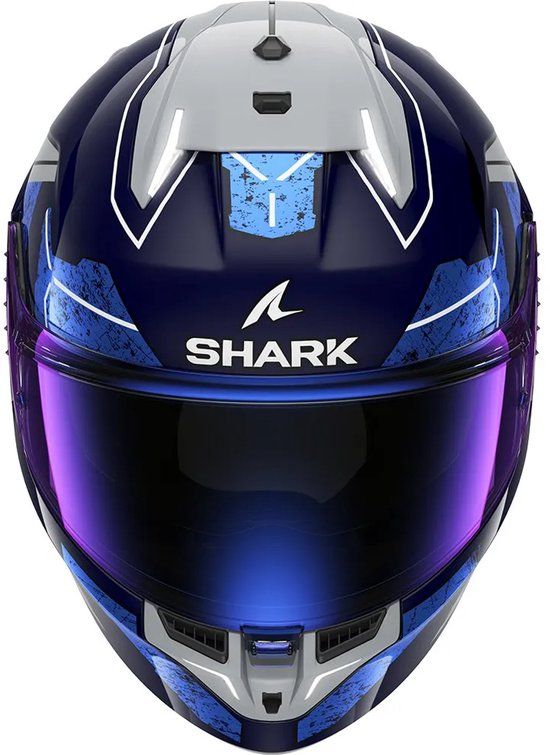 Shark SKWAL i3 Rhad Blauw Chrom Zilver BUS Integraalhelm - Maat S