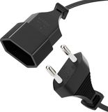 SONERO Netvoedingskabel Verlenging, X-ESG-ESB-010B, recht, zwart, 1m