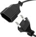 SONERO Netvoedingskabel Verlenging, X-ESG-ESB-010B, recht, zwart, 1m