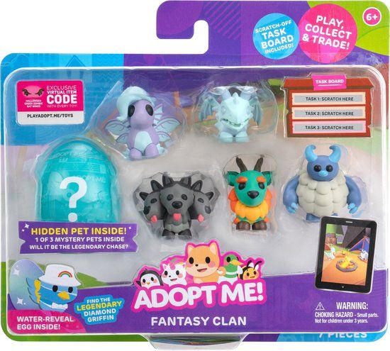 Adopt Me! Pets 6-Pack Fantasy Clan | Mystery Animal | Collectible Toy Figures