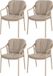 4 Seasons Outdoor Manitoba stapelbare tuinstoel latte Taste 4SO set van 4