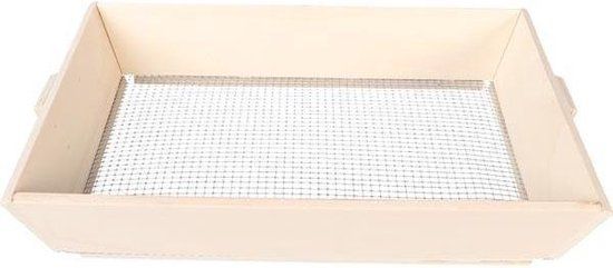 Perel Zeef - Rechthoekig - 2 x 32 cm - Vierkante mazen 6 x 6 mm - Ideaal voor zand, compost, potgrond en stekgrond