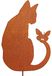 Métal Décoration de jardin Chat pour extérieur