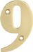 AMIG - Huisnummer 9 (Negen) - Gepolijst Messing – 50 x 1.5mm – Schroefbaar