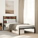 Maison Exclusive Lit en métal design, finition chêne fumé, sans matelas, dimensions 90x190 cm