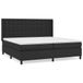 VidaXL Boxspringbed met matras, kunstleer, zwart, 200x200 cm