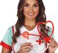 Fiestas Guirca Carnaval stéthoscope médecin / infirmière / aide-soignante - rouge