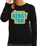 Bellatio Decorations Shoppartners Bv Mijn super foute kersttrui Kerst sweater - zwart - dames - S