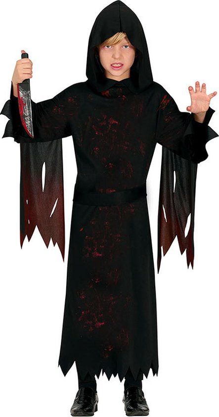 Fiestas Guirca - Hooded Assassin - 5-6 jaar - Zwart