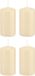 Trend Candles Bougie cylindrique/bougie tronc - 4x - blanc crème - 5 x 10 cm - 23 heures de combustion