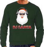 Bellatio Decorations Shoppartners Bv Foute Kersttrui - sweater - DJ santa met koptelefoon - groen - heren XL