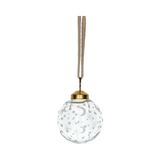 Dille &amp; Kamille Boule de Noël, verre gravé, lune, étoiles et points, Ø6,5 cm